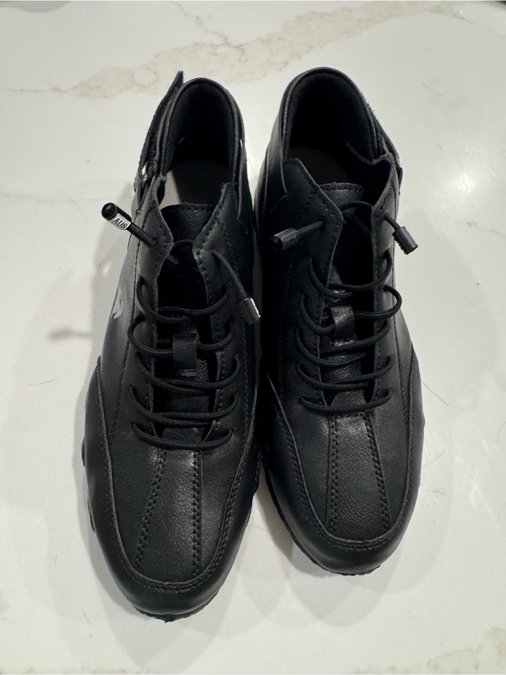 Women’s Black Lace-Up Casual Sneakers